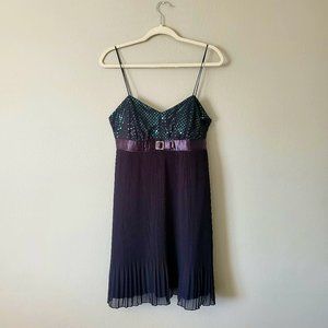 Maria Bonita large empire waist green black dress